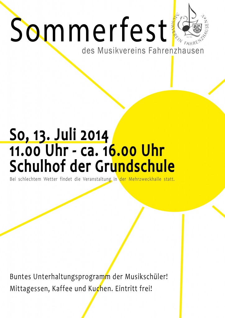 Sommerfest Plakat 2014
